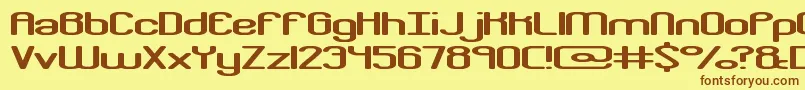 crkdownr Font – Brown Fonts on Yellow Background