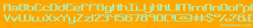 crkdownr Font – Green Fonts on Orange Background