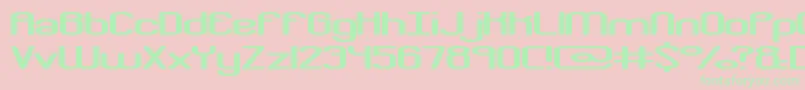 crkdownr Font – Green Fonts on Pink Background