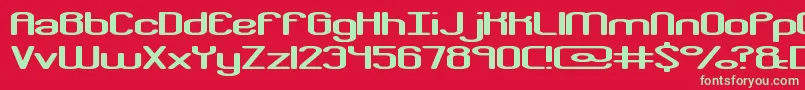 crkdownr Font – Green Fonts on Red Background