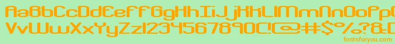 crkdownr Font – Orange Fonts on Green Background