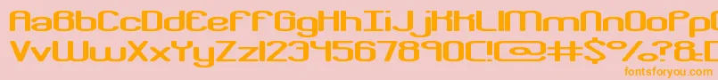 crkdownr Font – Orange Fonts on Pink Background