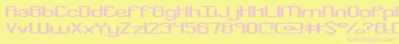 crkdownr Font – Pink Fonts on Yellow Background