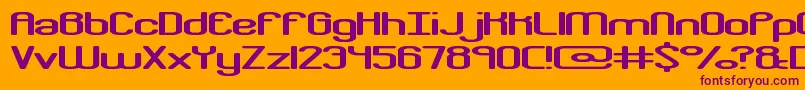 crkdownr Font – Purple Fonts on Orange Background