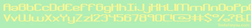 crkdownr Font – Yellow Fonts on Green Background