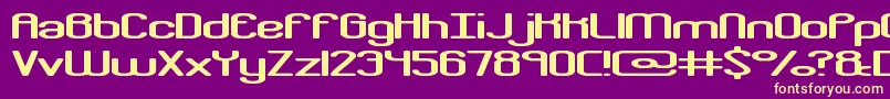 crkdownr Font – Yellow Fonts on Purple Background