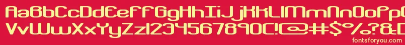 crkdownr Font – Yellow Fonts on Red Background