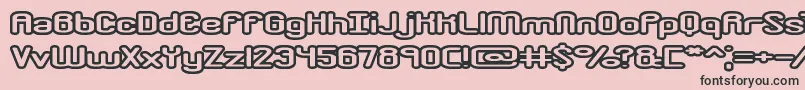 crkdwno1-Schriftart – Schwarze Schriften auf rosa Hintergrund