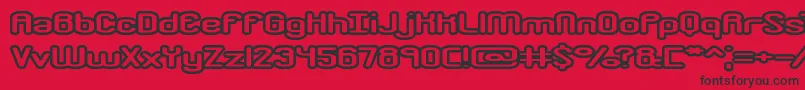 Czcionka crkdwno1 – czarne czcionki na czerwonym tle