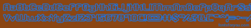 crkdwno1 Font – Blue Fonts on Brown Background