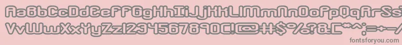 crkdwno1 Font – Gray Fonts on Pink Background