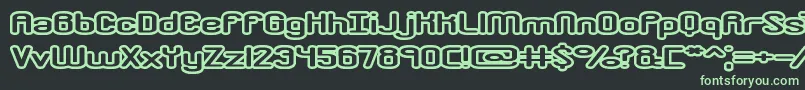 フォントcrkdwno1 – 黒い背景に緑の文字