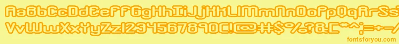 crkdwno1 Font – Orange Fonts on Yellow Background