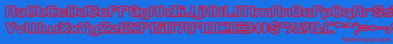 crkdwno1 Font – Red Fonts on Blue Background