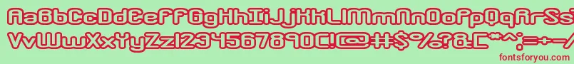 フォントcrkdwno1 – 赤い文字の緑の背景