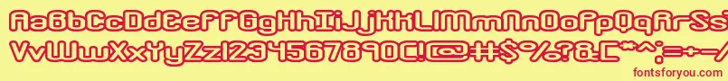 crkdwno1 Font – Red Fonts on Yellow Background