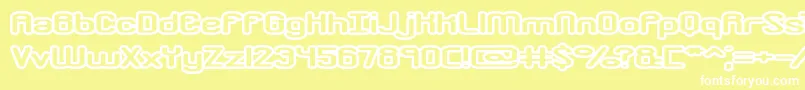 crkdwno1 Font – White Fonts on Yellow Background