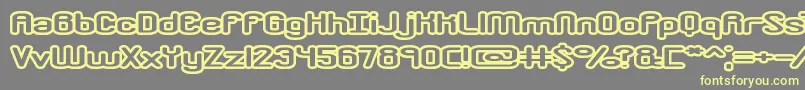 crkdwno1 Font – Yellow Fonts on Gray Background