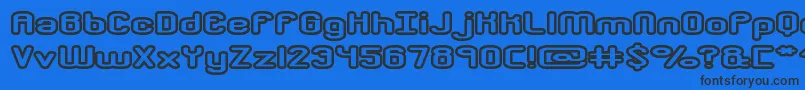 crkdwno2 Font – Black Fonts on Blue Background
