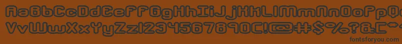 crkdwno2 Font – Black Fonts on Brown Background