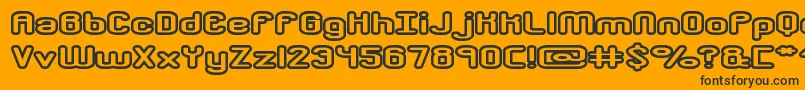 crkdwno2 Font – Black Fonts on Orange Background