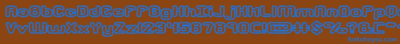 crkdwno2 Font – Blue Fonts on Brown Background