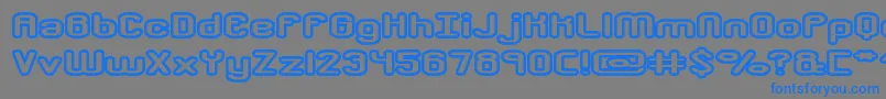 crkdwno2 Font – Blue Fonts on Gray Background