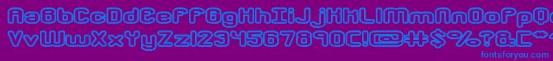 crkdwno2 Font – Blue Fonts on Purple Background