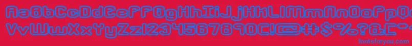 crkdwno2 Font – Blue Fonts on Red Background