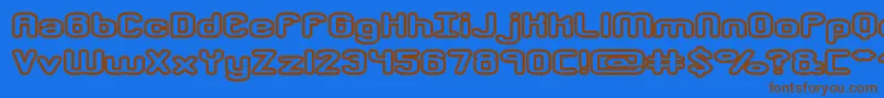 crkdwno2 Font – Brown Fonts on Blue Background