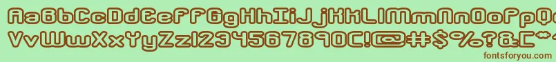 crkdwno2 Font – Brown Fonts on Green Background