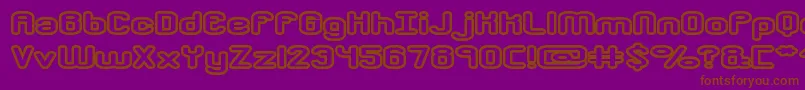crkdwno2 Font – Brown Fonts on Purple Background