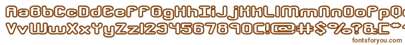 crkdwno2-fontti – ruskeat fontit valkoisella taustalla