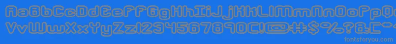 crkdwno2 Font – Gray Fonts on Blue Background