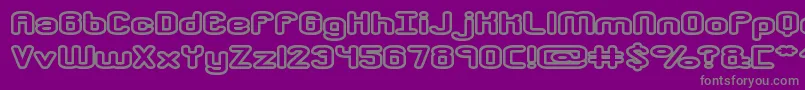 crkdwno2 Font – Gray Fonts on Purple Background