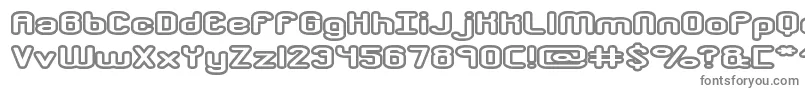 crkdwno2 Font – Gray Fonts on White Background