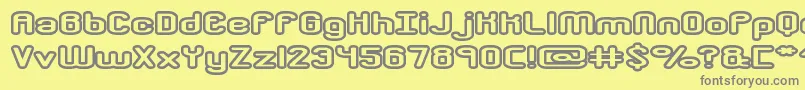 crkdwno2 Font – Gray Fonts on Yellow Background