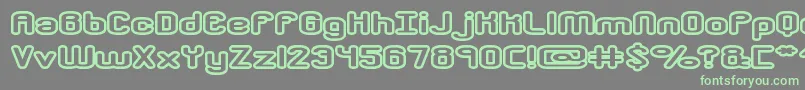 crkdwno2 Font – Green Fonts on Gray Background
