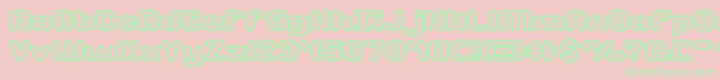 crkdwno2 Font – Green Fonts on Pink Background
