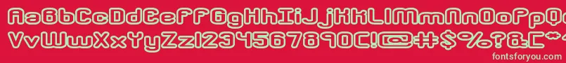 crkdwno2 Font – Green Fonts on Red Background