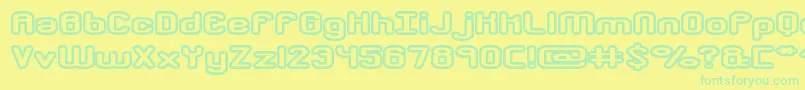 crkdwno2 Font – Green Fonts on Yellow Background