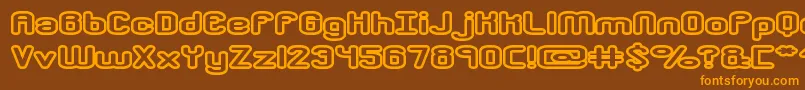 crkdwno2 Font – Orange Fonts on Brown Background