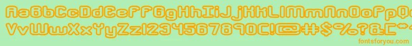 crkdwno2 Font – Orange Fonts on Green Background