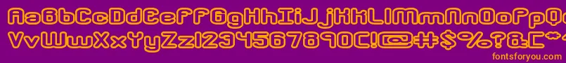 crkdwno2 Font – Orange Fonts on Purple Background