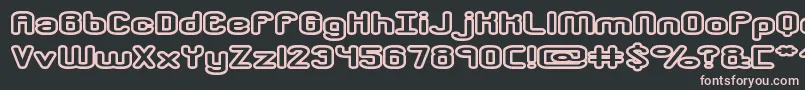 crkdwno2 Font – Pink Fonts on Black Background