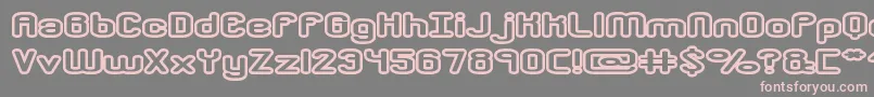 crkdwno2 Font – Pink Fonts on Gray Background