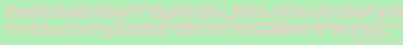crkdwno2 Font – Pink Fonts on Green Background