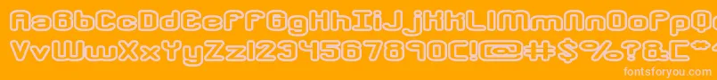 crkdwno2 Font – Pink Fonts on Orange Background