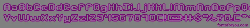 フォントcrkdwno2 – 紫色のフォント、灰色の背景