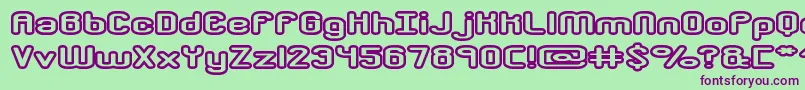 crkdwno2 Font – Purple Fonts on Green Background